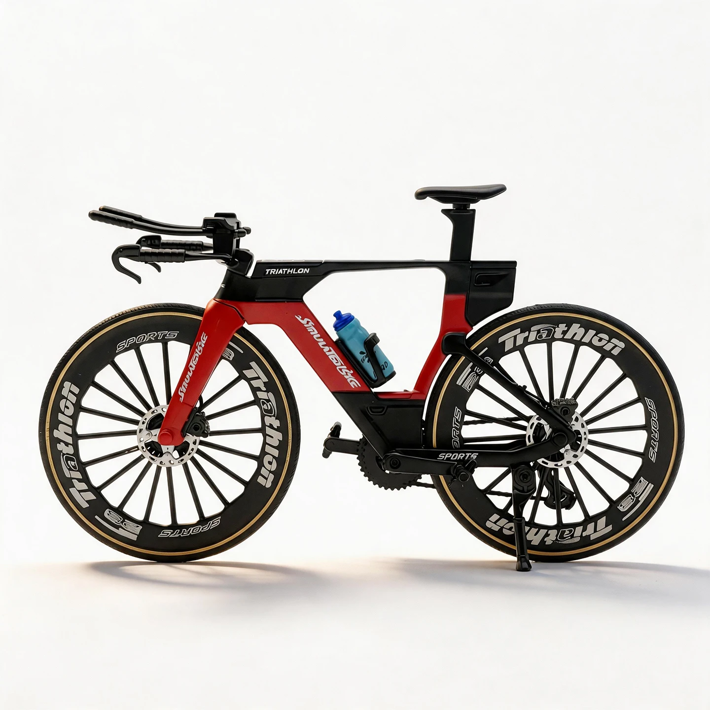 Realistic 1:8 Triathlon Time Trial TT Road Bike Alloy Miniature Diecast Bicycle Model, Collectible Desktop Decoration Gift for B