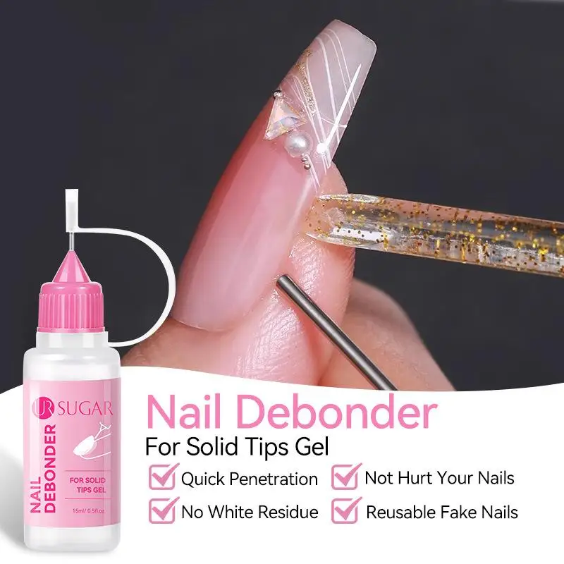 15ml Remover For Solid Tips Gel False Nail Tips Solid Adhesives Gel Remover Press On Nails Gel Fake Tips Remover Tools