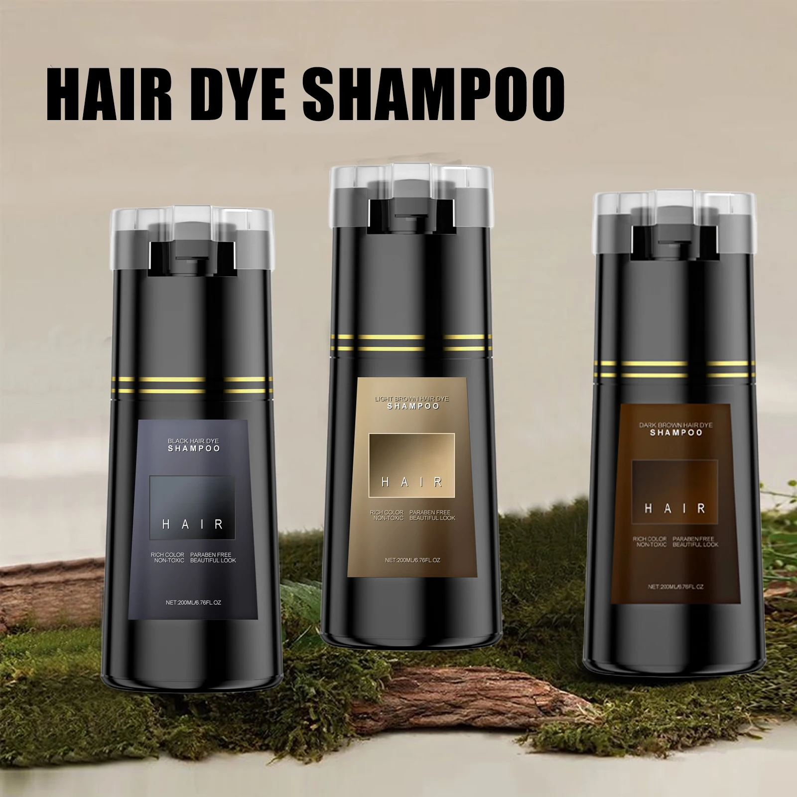 

Hair Dye Shampoo Permanent Dye Easy to Color Strengthen Nourish Smoothing Non-irritating Lasting Moisturizing Hairdressing Care