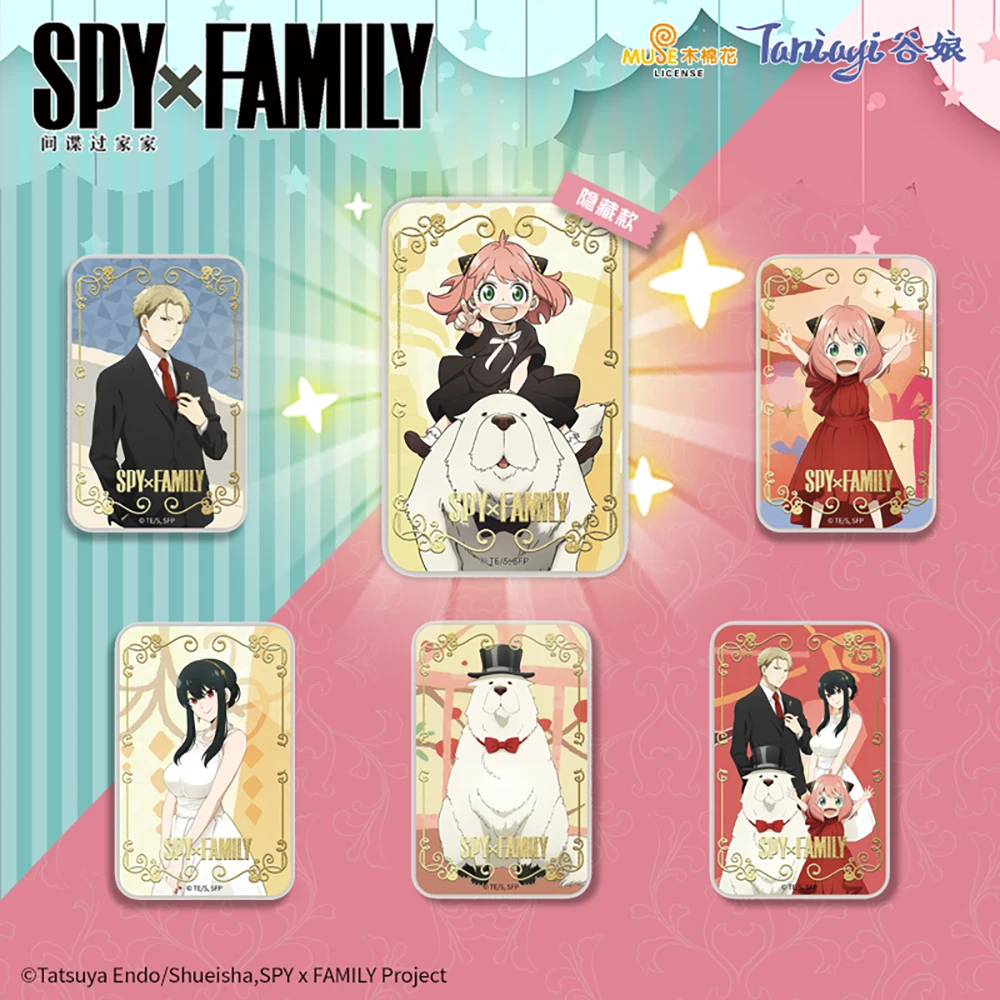 Anime Spy X Family Cosplay Anya Forger Yor Forger Loid Forger Quadrate Tinplate Badge Cute Backpack Decoration Girlfriend Gift