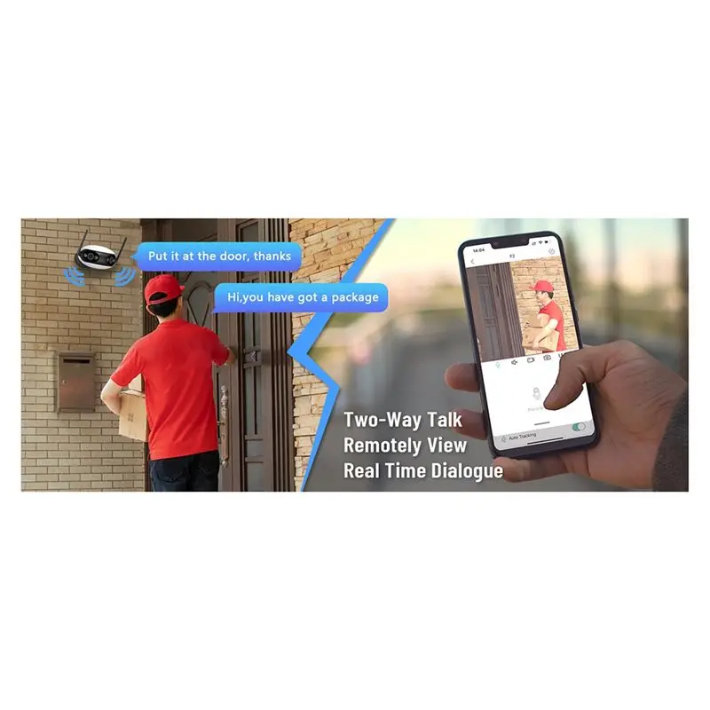 

Отличная Wi-Fi наружная камера безопасности 4 МП 180 ° Сверхширокий угол обзора, обнаружение гуманоидов, AI, автоматическое отслеживание, наблюдение, вилка европейского стандарта