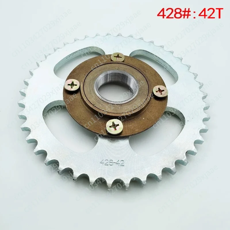 428 42T Large Rear Sprocket Kit With 26mm 31mm Axle Hub Adapter For Electric Tricycle Heavy Load Climbing High Torque Gear