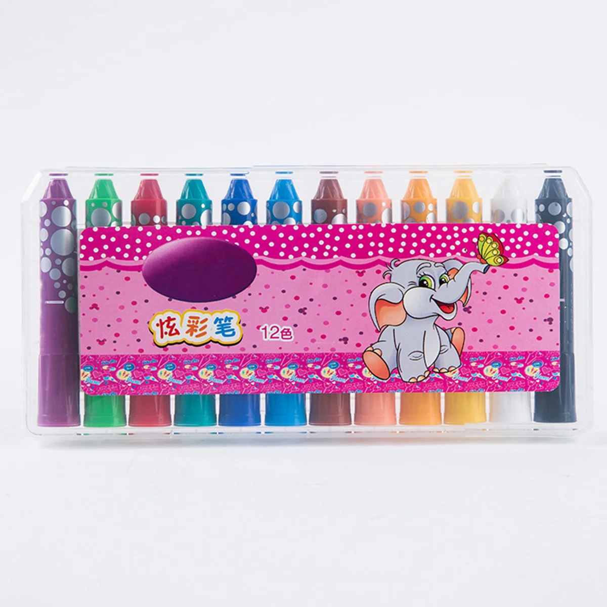 

12Pcs Water Soluble Crayon Rotating Washable Easy Clean Drawing Set Kids Coloring Gift Festivals