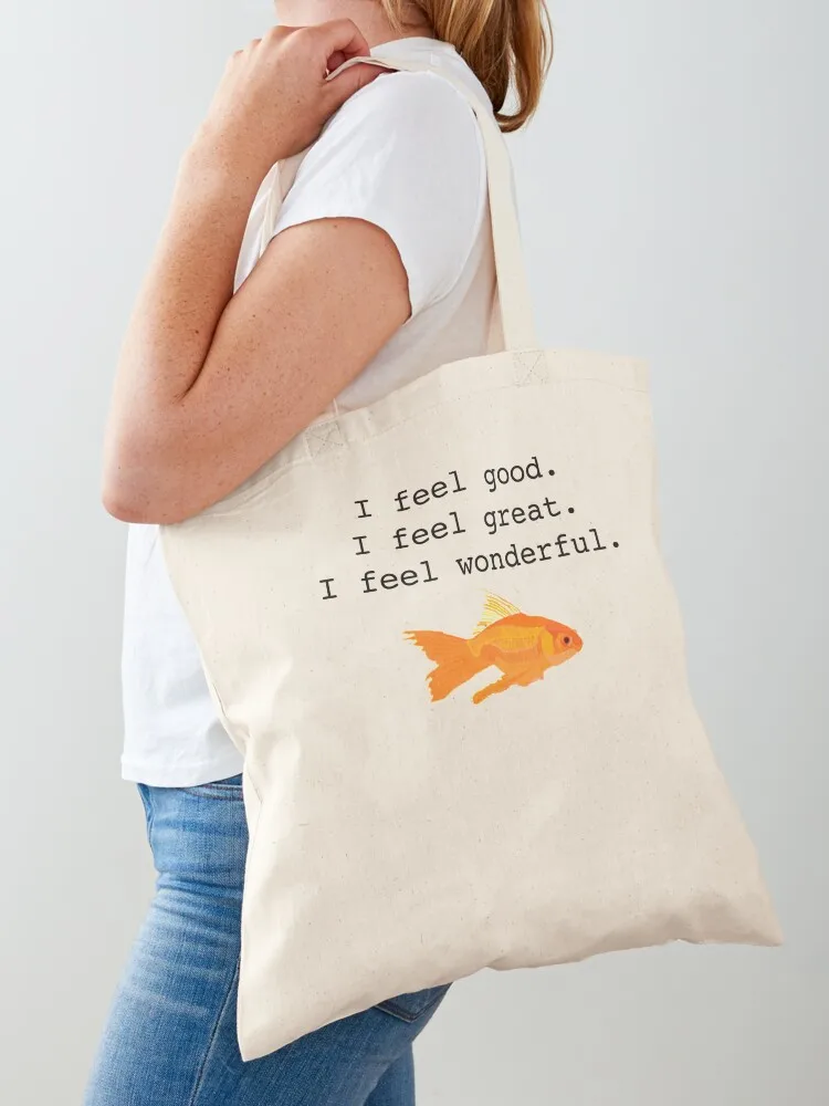 Gill - What about Bob I feel good I feel great I feel wonderful Tote Bag canvas tote bags eco bag folding