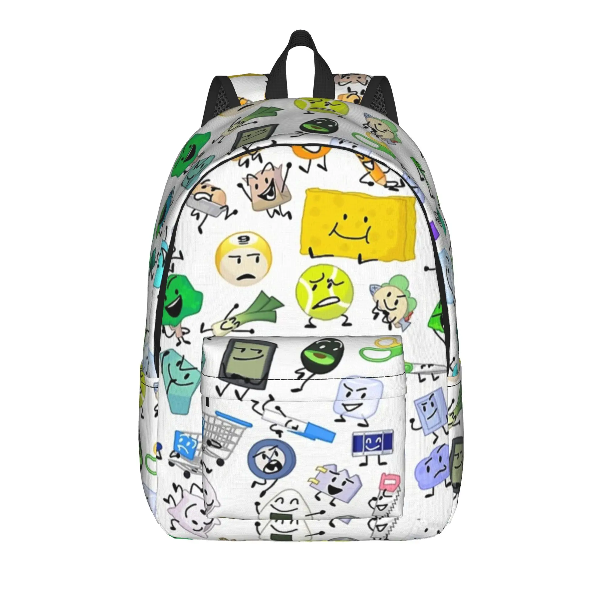BFDI Backpack Cool High School Hiking Travel Daypack Battle for Dream Island Laptop Computer Canvas Bags Lightweight