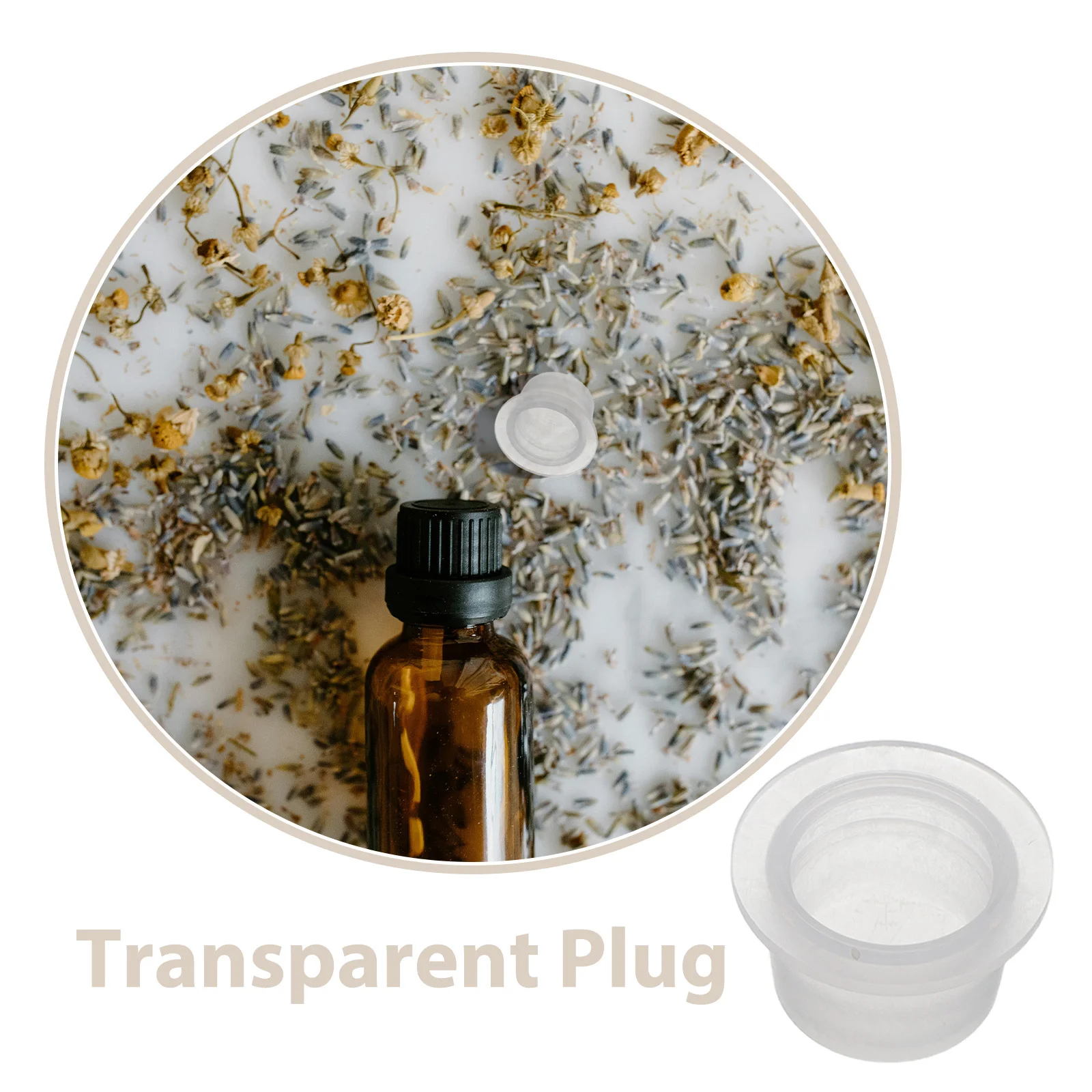 200 قطعة 18 مللي متر سدادات بلاستيكية مستديرة واضحة استبدال قبعات ل الهزازات الفلفل الملح أواني الزهور محكم ختم المقابس #5