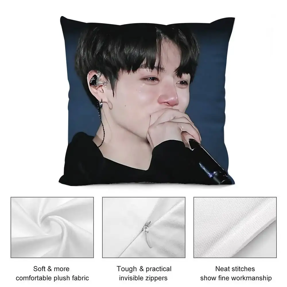 IdolJ-jung-k-kooks كيس وسادة رمي غطاء وسادة الشمال خمر نمط وسادة تغطي غرفة المعيشة المنزلي أريكة الأريكة مقعد ديكور