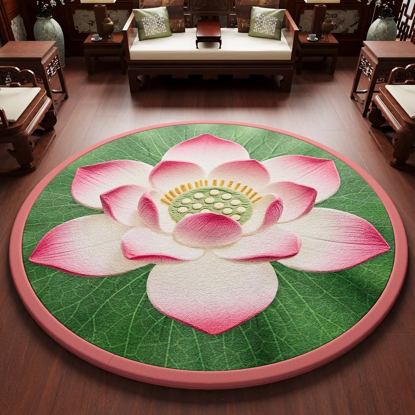 Thickened Knee Pads Meditation Mat Circular Zafu Floor Cushion Anti-slip Sitting Pad Tatami Mat Home Use Meditation Tool