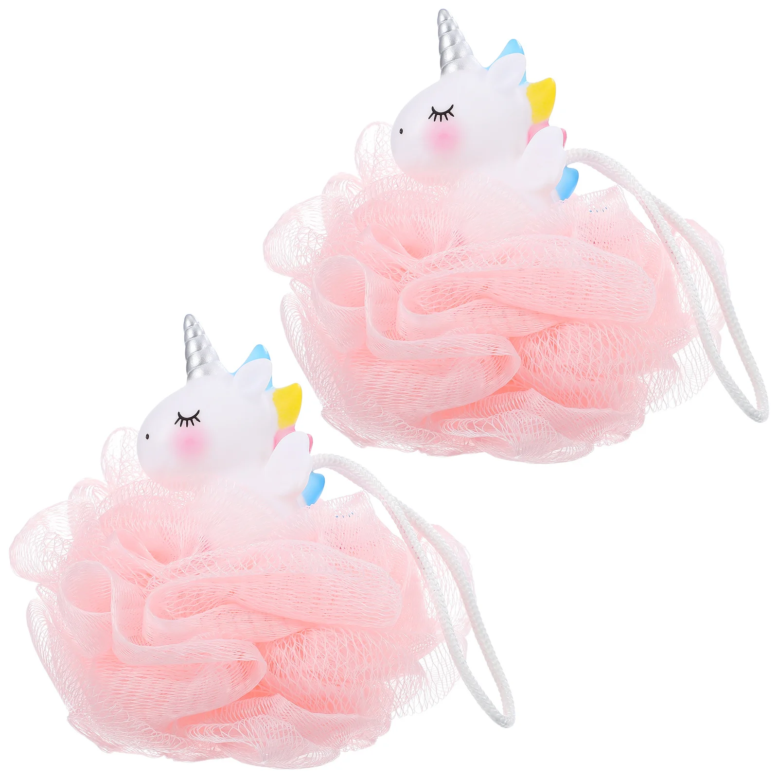 

2Pcs Bath Unicorn Loofah Soft Comfortable Body Scrubber Shower Ball Rich Foam Exfoliating Sponge Bathing Sponge for
