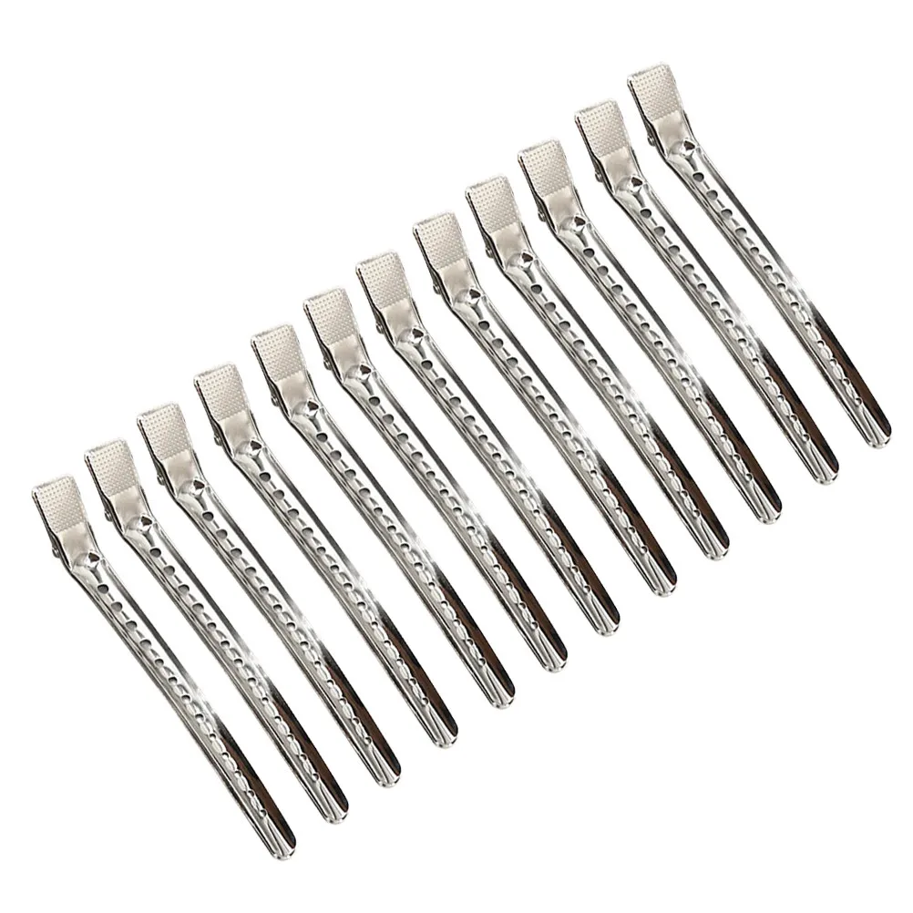 

12Pcs Long Nose Hair Clip Heavy Duty Hair Coloring Tool for DIY Dyeing At Home Reusable Salon Grade Hairpin Set