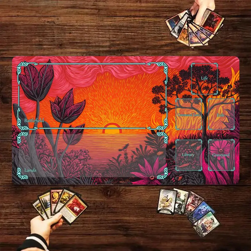 Visual Impact Art Illustration Design TCG Playmat Magic Card Battle Mat 35X60CM gathering gaming mats tapete magic mat card pad