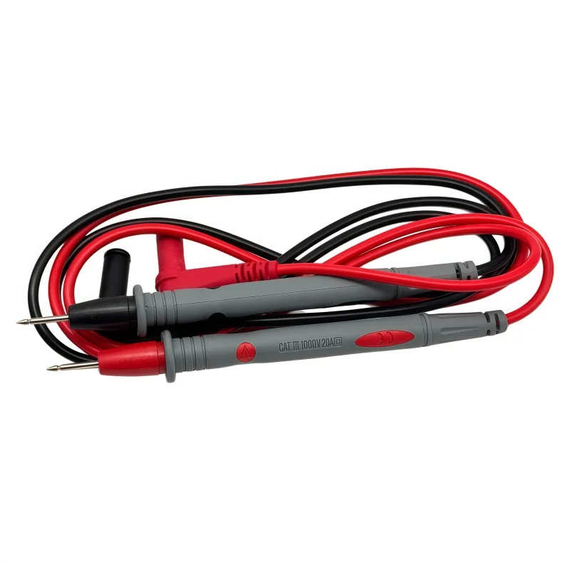 1 Pair 10A 20A Digital Multimeter Probe Polyvinyl Chloride Wire Needle Tip Universal Test Leads with