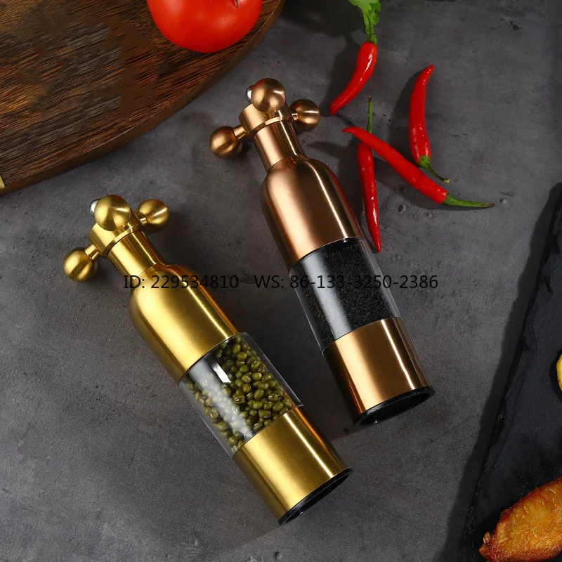 304 stainless steel rudder-shaped faucet grinder pepper mill, adjustable thickness ceramic grinding core