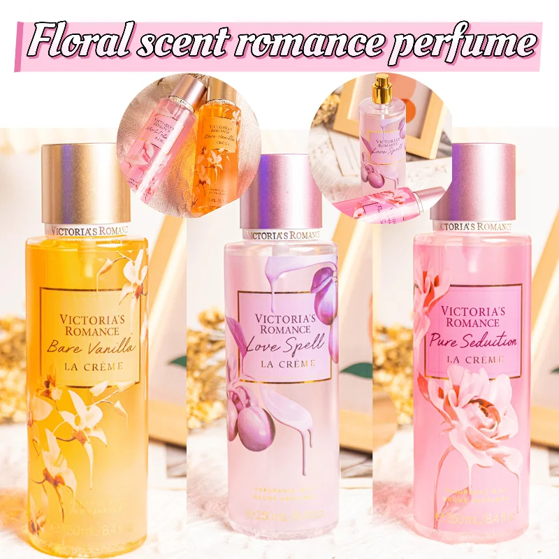 V Romance Brand Floral Scent Perfume Beautiful Lasting Light Fragrance 250ml Perfume Spray Jasmine Scent Korea Perfume Deodorant