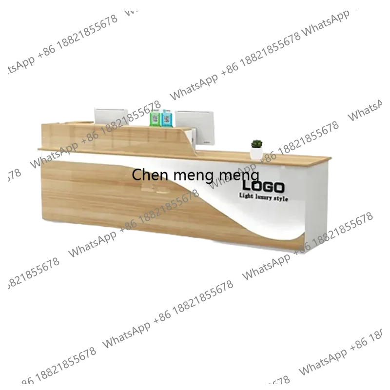 

Luxury Receiption Desk Cash Cabinet Clothing Store Display Table Counter Reception Hairdressing Bureau Meuble Tempered Glass