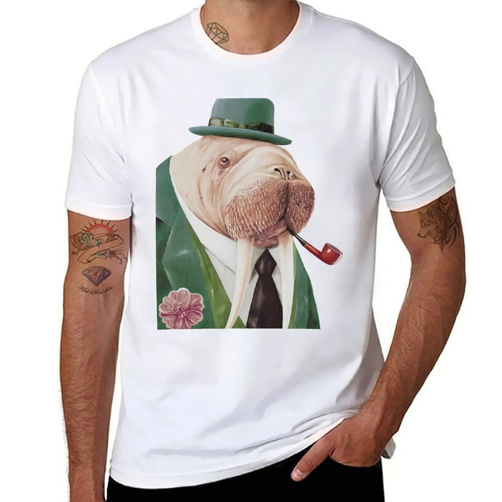 

Walrus Green T-Shirt man t shirts cotton t shirts for man cotton soft T-Shirt