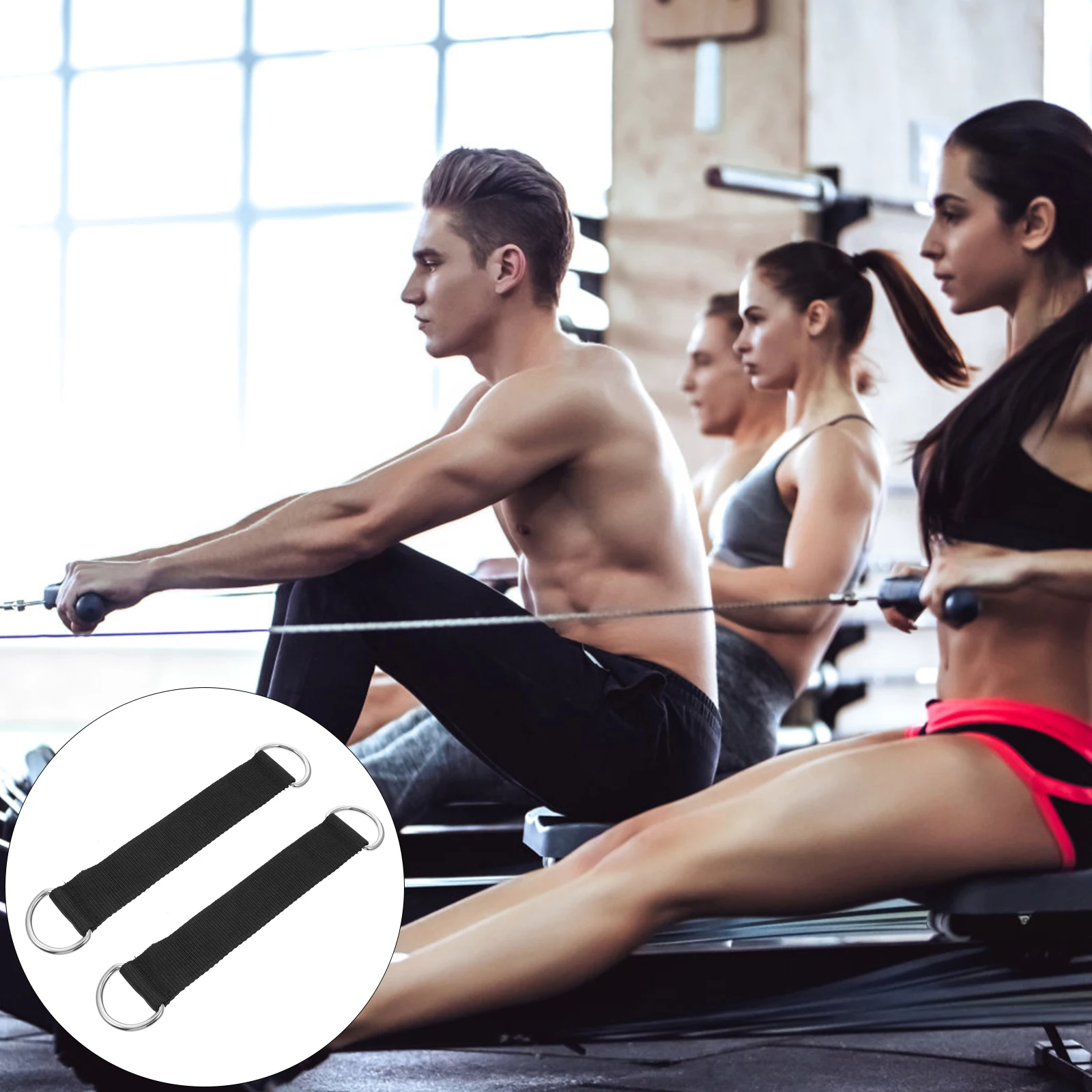 

2Pcs Fitness Supply Hanging Rope Versatile Pulley Hanger for Living Room Bedroom Exercise System Pulley Hanging Strap