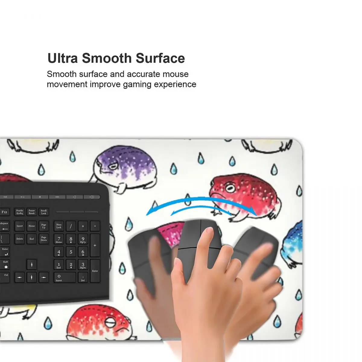 Round Rain Frogs Mouse Pad Desk Protector Gamer Keyboard Pc Accessories Mat Large Mousepad