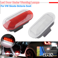 2X LED Courtesy Lamp Door Light White Lights For VW Golf Beetle Cabrio Jetta Bora Polo Sharan Vento Touran Skoda Octavia Seat