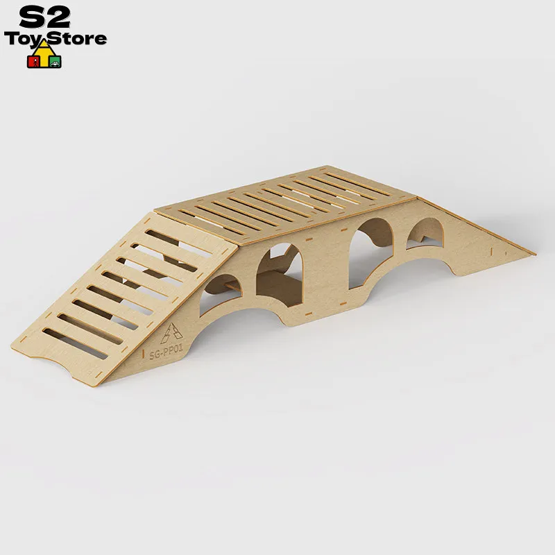 Miniature RC Obstacle Course for 1/24 1/18 Crawlers Desktop Training Set with Ramps Rocks & Seesaws Trail Simulation Kit