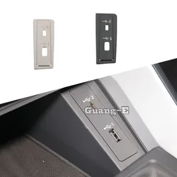Car Front Center USB Socket Power Outlet Cover Cigarette Smoke Lighter Trim Stick Frame For Audi Q3 F3 2018 2019 2020 2021 2022