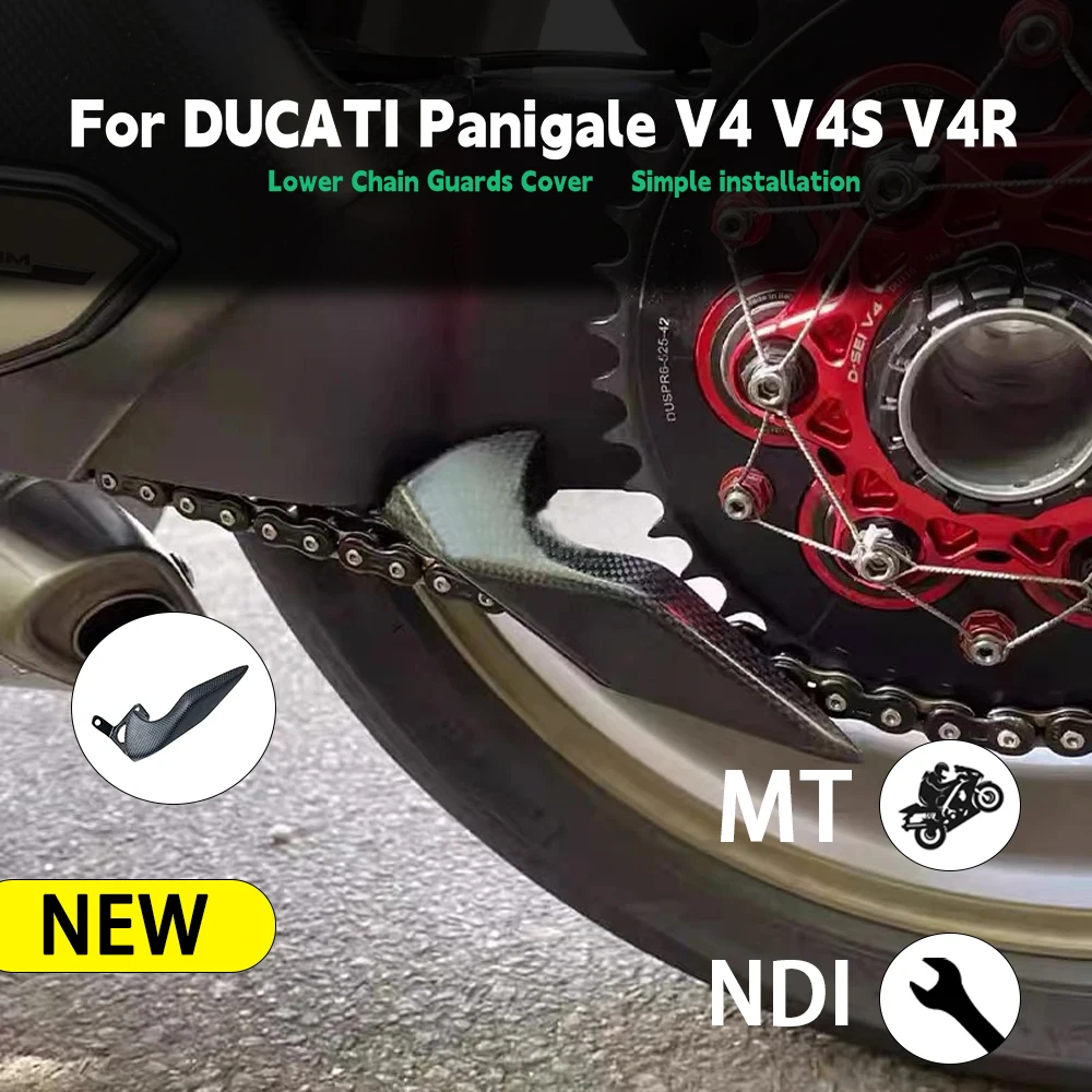 

Motorcycle Accessories For DUCATI Panigale V4 S R Streetfighter V4S Carbon Fiber Lower Chain Guards Cover Protection Fairing Kit