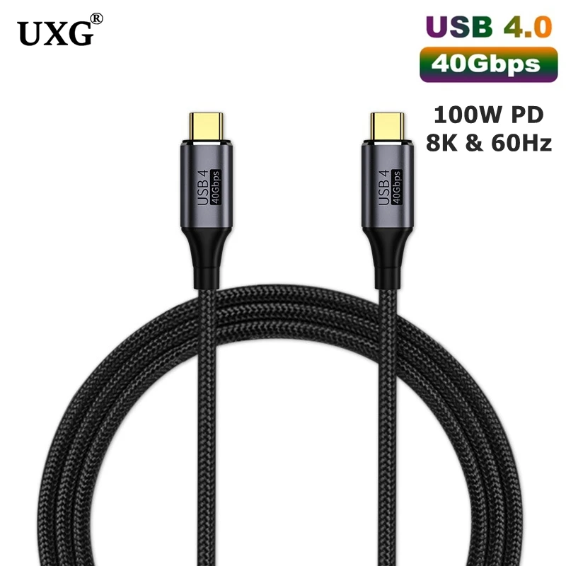 USB4 Cable Thunderbolt 3 GEN Cable 100W 3.2 Fast PD Cable E-mark 40Gbps 5K 8K/60Hz For Macbook Pro USB Type C Charger Data Cable
