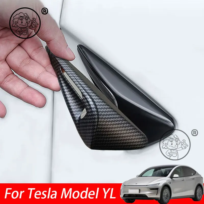 For Tesla Model YL 2026 2027 Car Leaf plate camera protection cover body Carbon fiber decorative Car modification accessories