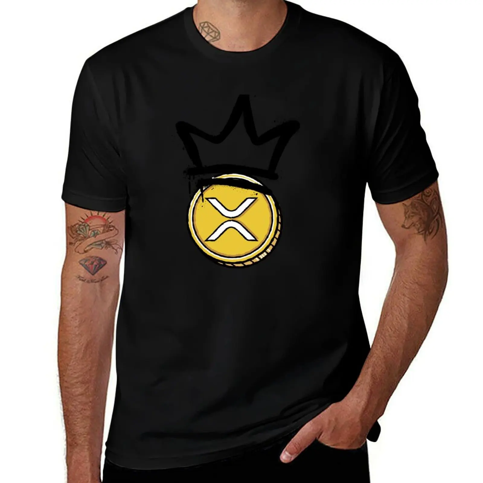 

XRP is KING T-Shirt cotton t shirt pack man t shirts for men casual t shirt personalised T-shirt
