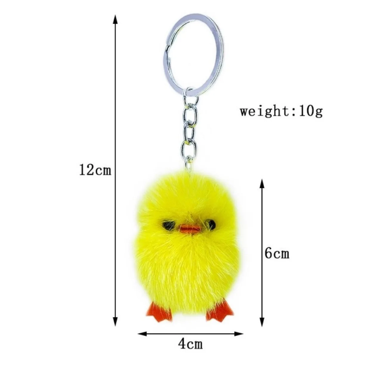 Creative and Cute Chicken Plush Car Keychain Pendant Women\'s Bag Pendant Cut Keychain Best Friend Gift