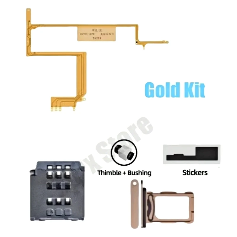 For iPhone 16pro 16promax Esim Modify to Sim Adapter with Outside Dual Sim Card Tray Need Drill Hole