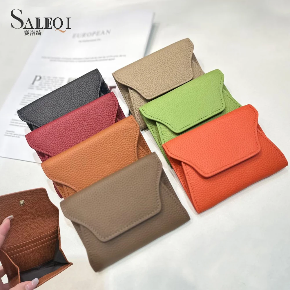 

Женский кошелек из натуральной кожи, многофункциональный, высококачественный, с защитой от магнитного поля и кражи, для кредитных карт, с зажимом для денег