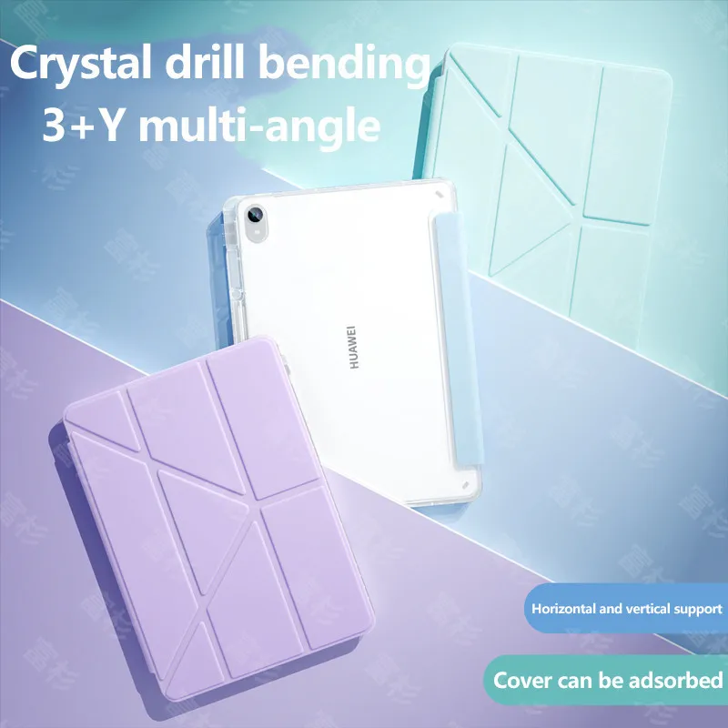 

Transprent Acrylic Smart Y-Folding Stand Case For Huawei MatePad 11.5 S 2024 11.5 Air11.5 Pro11 10.4 Pro 10.8 11.5 11 PaperMatte