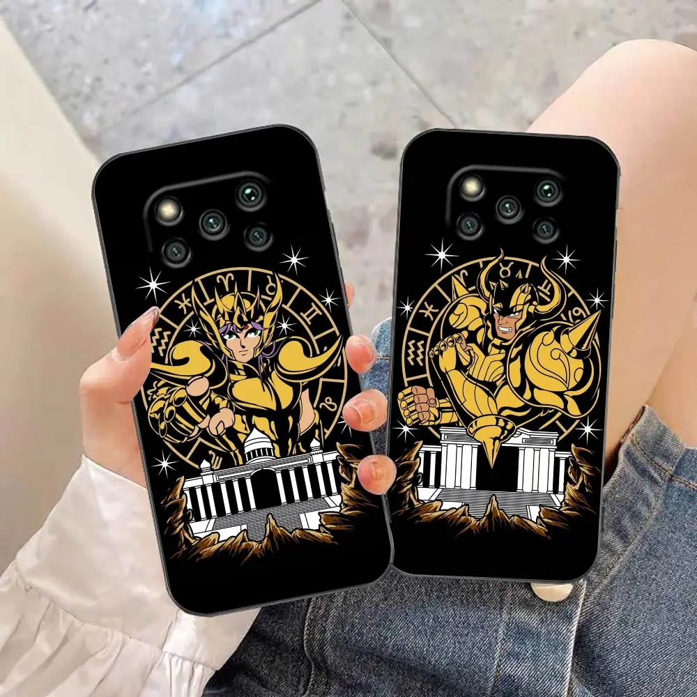 

Anime Gold S-Saint S-Seiya Phone Case For Xiaomi 10T 11 12 11T 12T 13 13T 14 POCO X5 X4 X3 M5 M4 M3 F6 F5 F4 F3 GT Funda Case