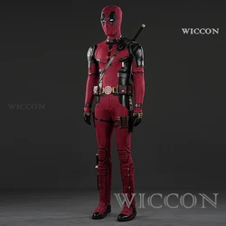 Nowy Deadpooling 3 Cosplay maska z okularami magnetycznymi Wade Winston Wilson kombinezon pas przebranie na karnawał garnitur Halloween