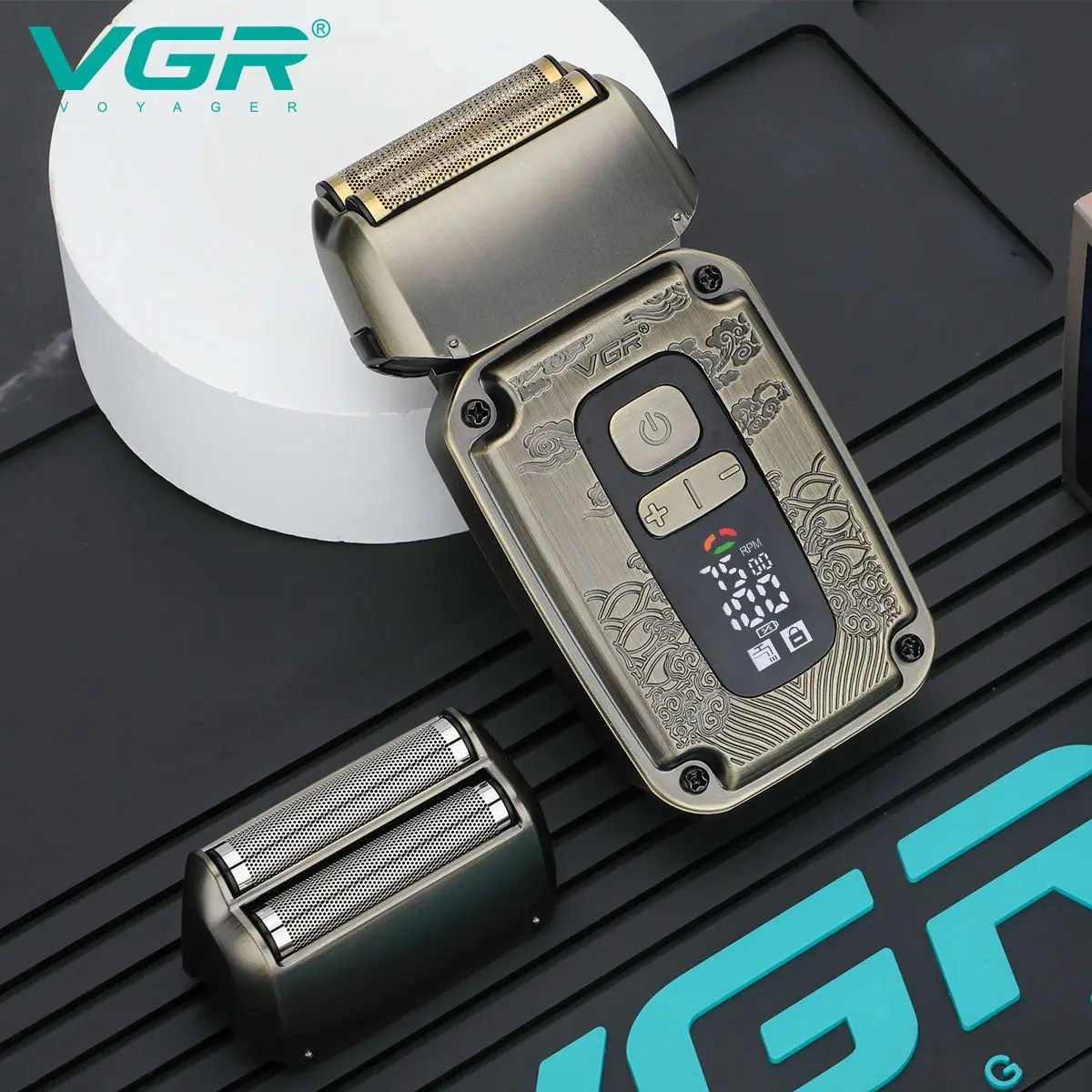 VGR 337 Hair Trimmer Rechargeable IPX6 Waterproof Cordless Shaving Machine Professional Reciprocating Metal Trimmer for Men