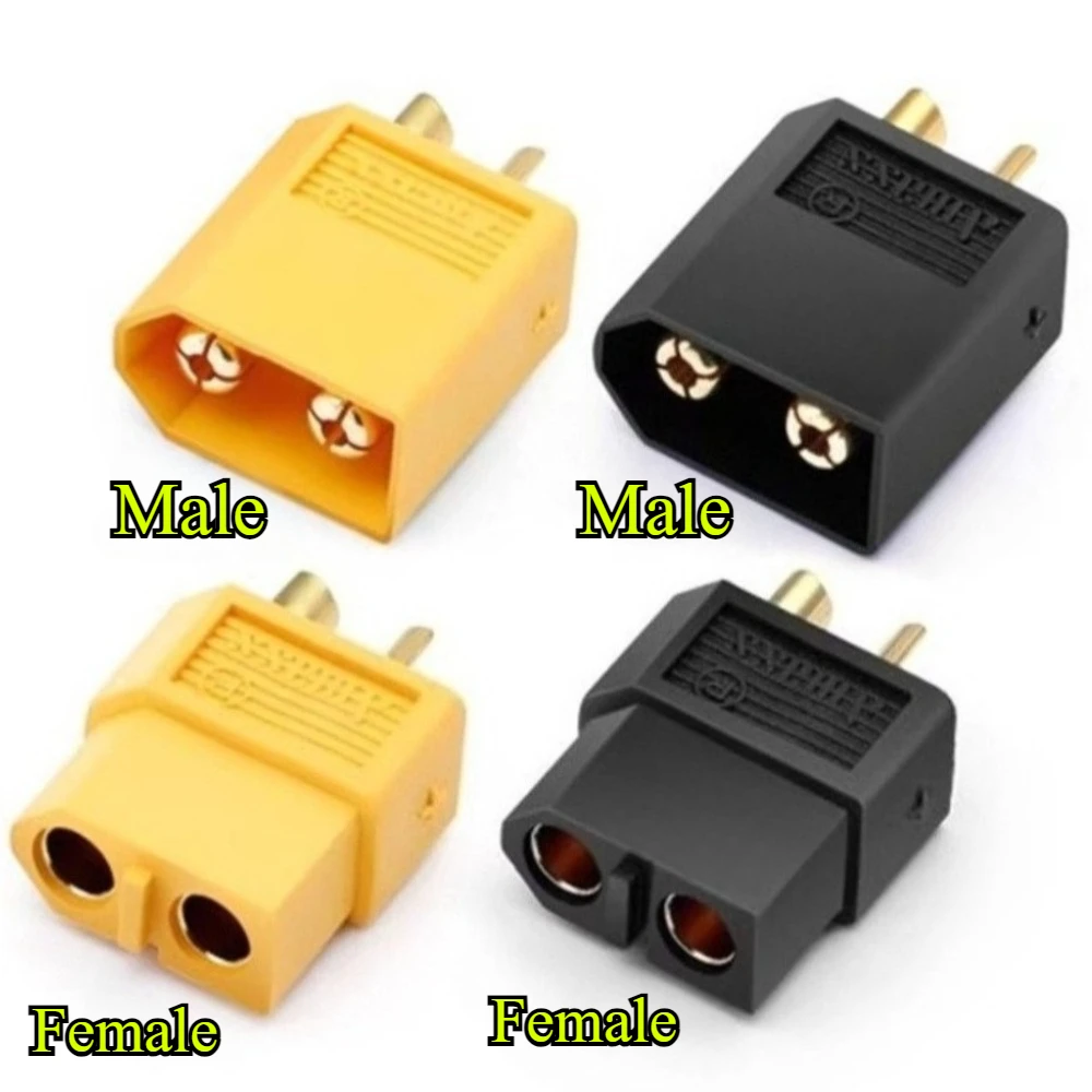 2/5/10Pcs/lot XT60 XT60H Yellow/Black Male Female Bullet Connectors Plugs for RC Lipo Battery Drone Airplane Accessories