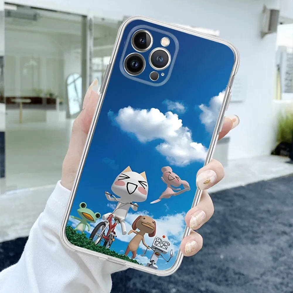 Inoue toro CUTE Cat Phone Case For iPhone 15 14 13 12 Mini 11 Pro XS Max X XR SE 6 7 8 Plus Soft Silicone Cover