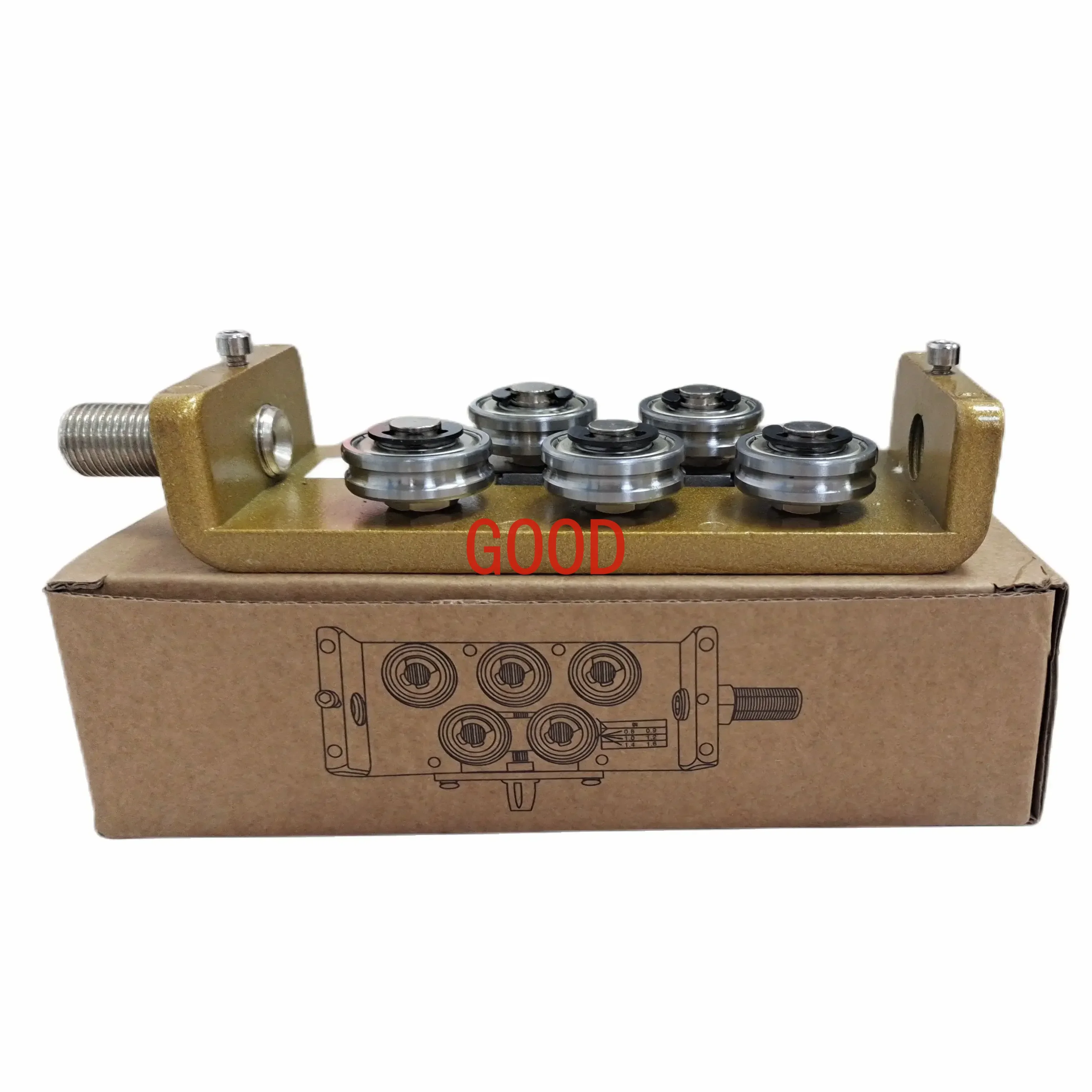 7wheel 10wheel Double Protection Barrel Cap Fittings Aluminum Metal Cable Straightener Tool Welding wire straightener