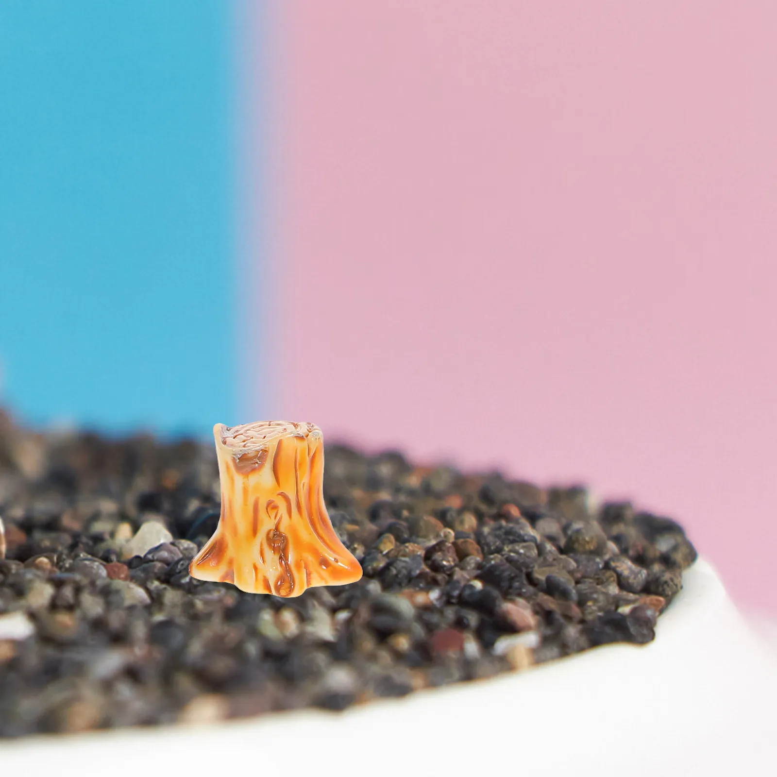 10Pcs Mini Tree Stump Resin Micro Landscape Accessories Perfect for DIY Garden Fairy Scene Decoration House Micro Landscape