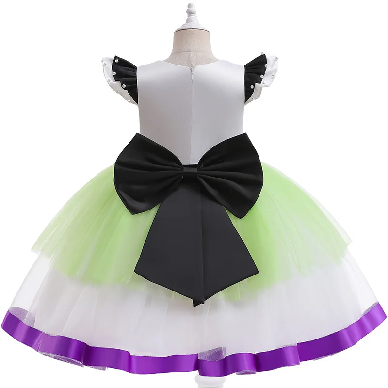 Discos New Movie Cartoon Buzz for Girl Lightyear Cosplay Costume Mesh Tutu Princess Dress Kid Bow Clothes Toy Story Buzz Dresses