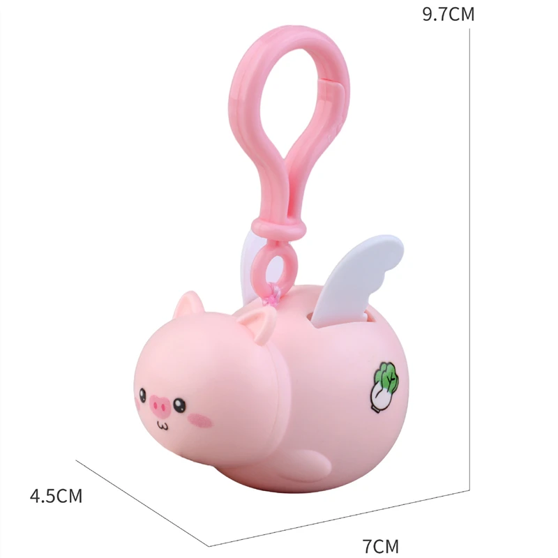 Flying Pink Pig portachiavi ciondolo portachiavi zaino Decor accessori antistress novità e Gag giocattoli per bambini adulti regalo