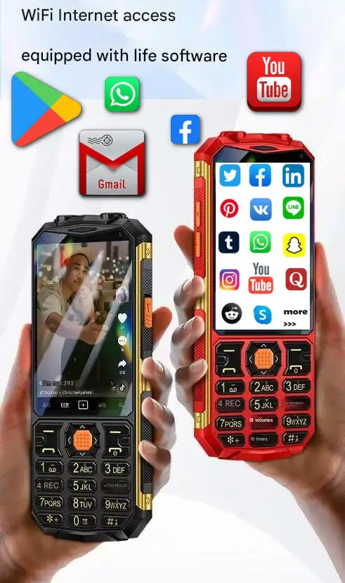 Rungee MAX pro android touchscreen button phone wifi GPS 4GB+64GB Removable battery 2500mAh 8MP Camera