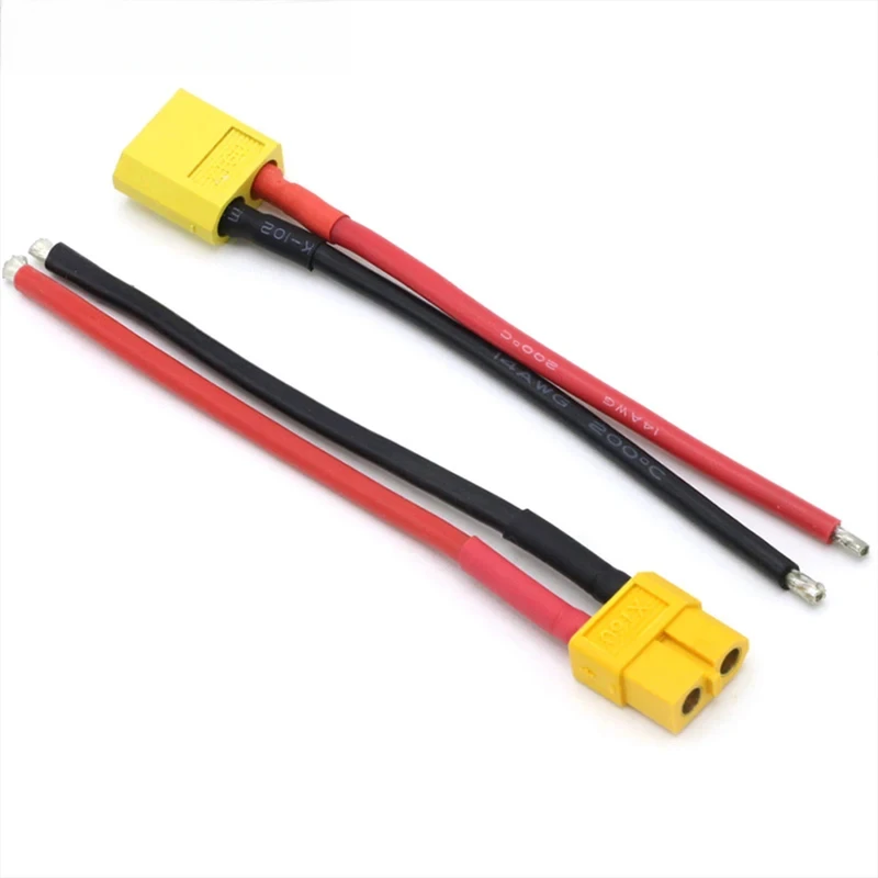 1pcs XT60 Female Male Connector With 10CM 14AWG Silicone Wire for Rc Lipo battery Rc Drone Car Boat