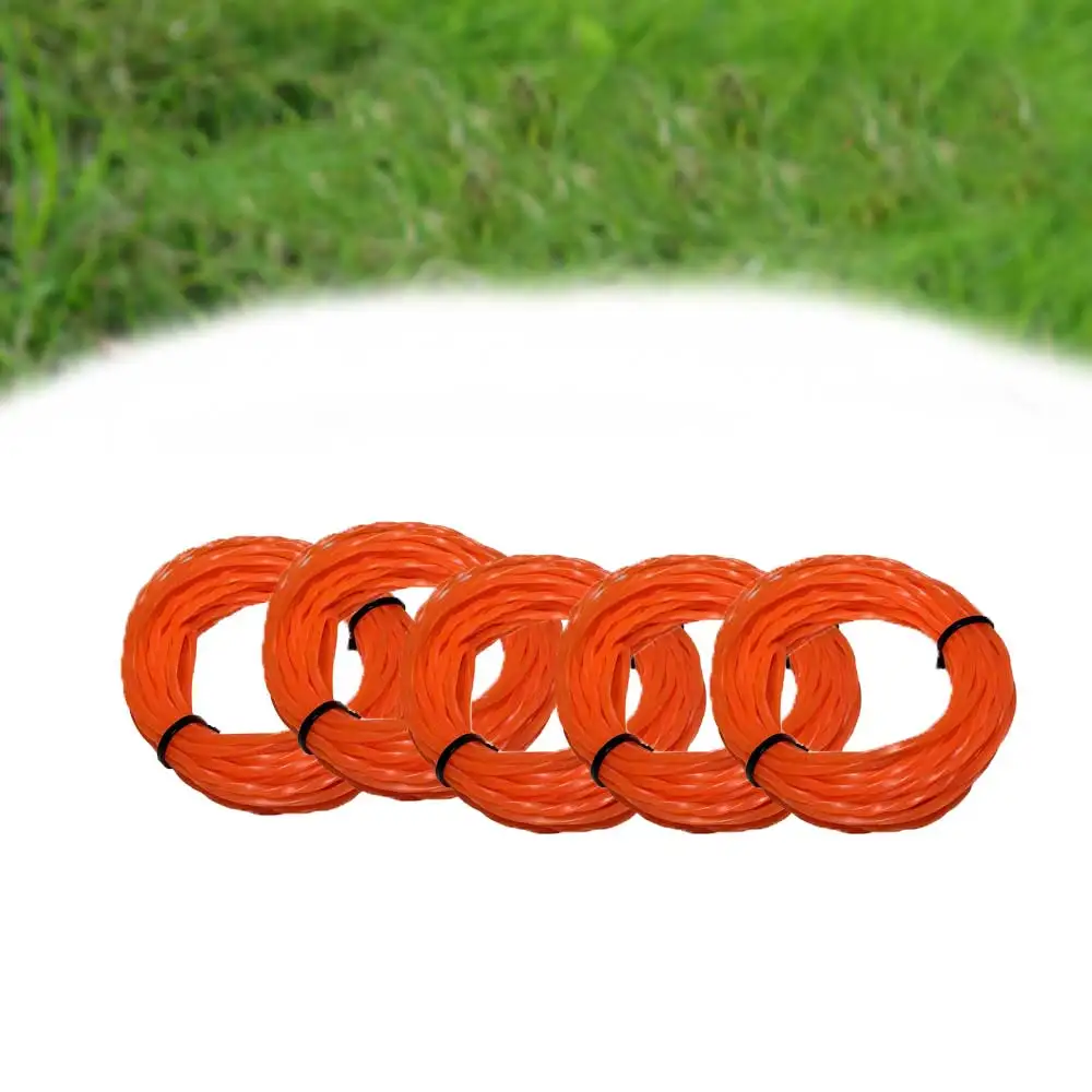 Grass Rope High Quality Nylon Orange 0.095 Inch 5M Line Length String Trimmer Parts For Cordless Grass Trimmer