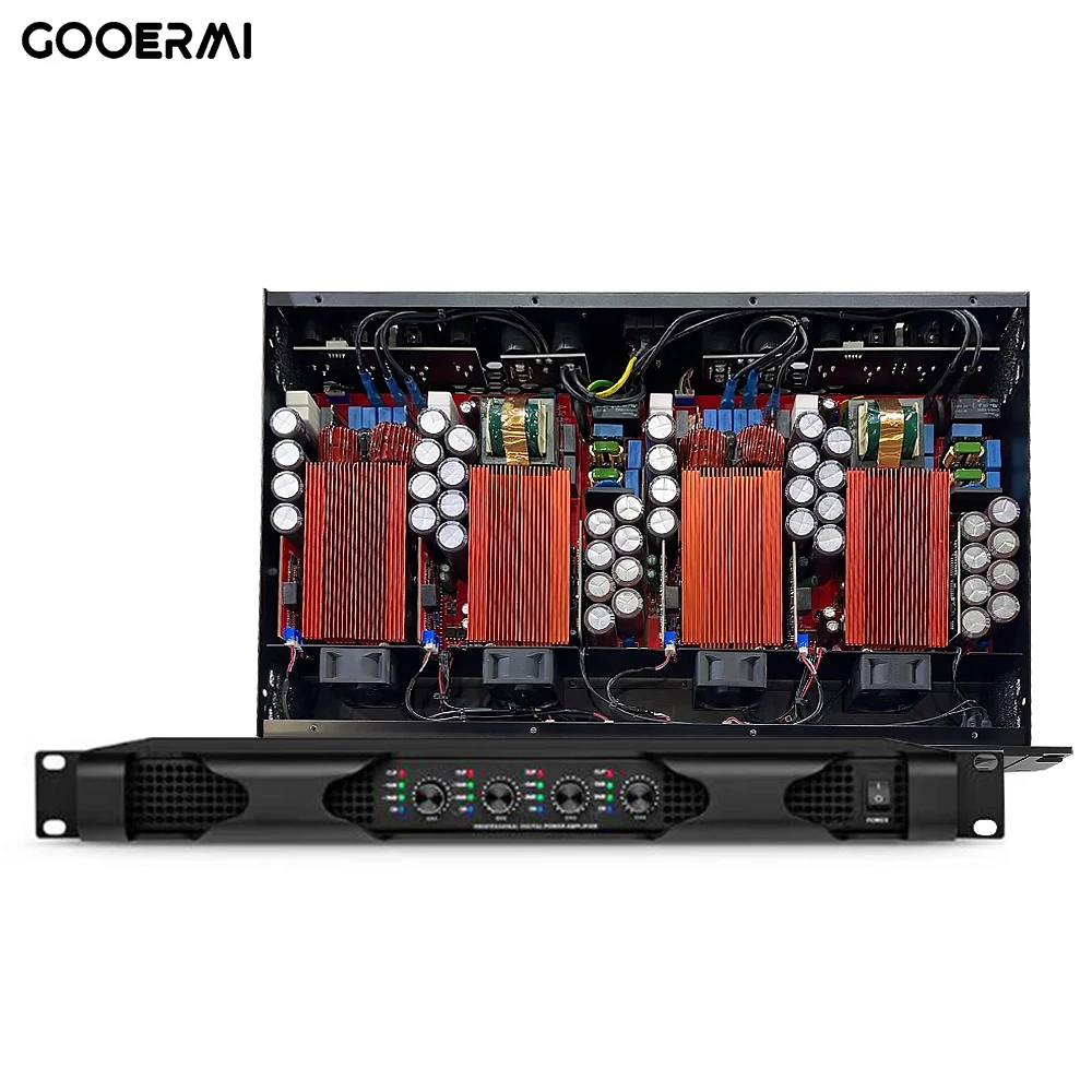

MIA-DE1300 4*2000W*2Ω 1U Digital Amplifier 4*2000W 4Channel Power Amplifier Stereo Sound System Pro Audio Class D Amplifier