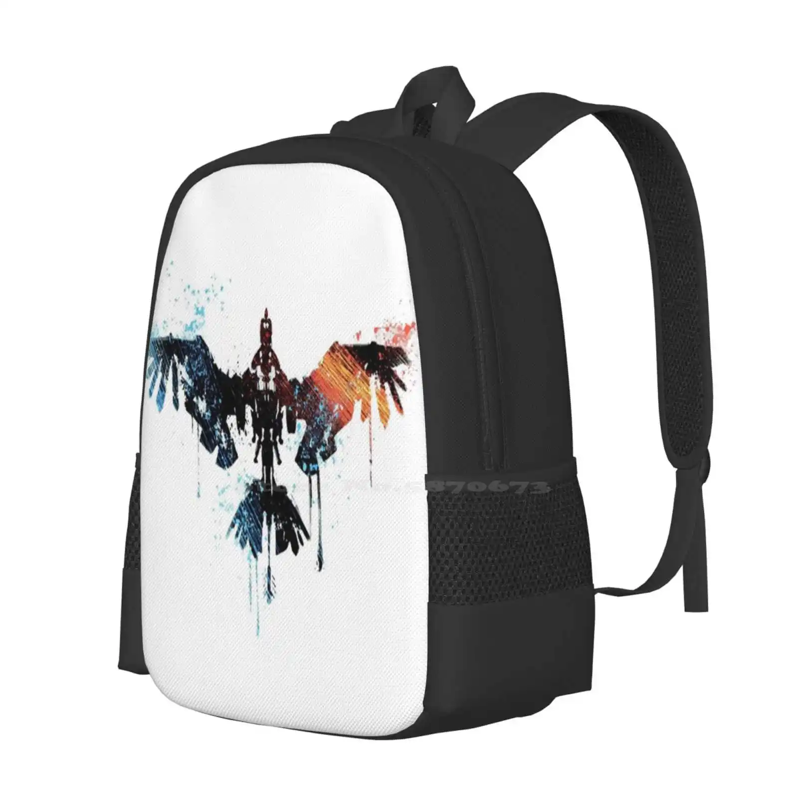 Eagle Wing Abstract Color Hot Sale Schoolbag Backpack Fashion Bags Video Game Games Gamer Gaming