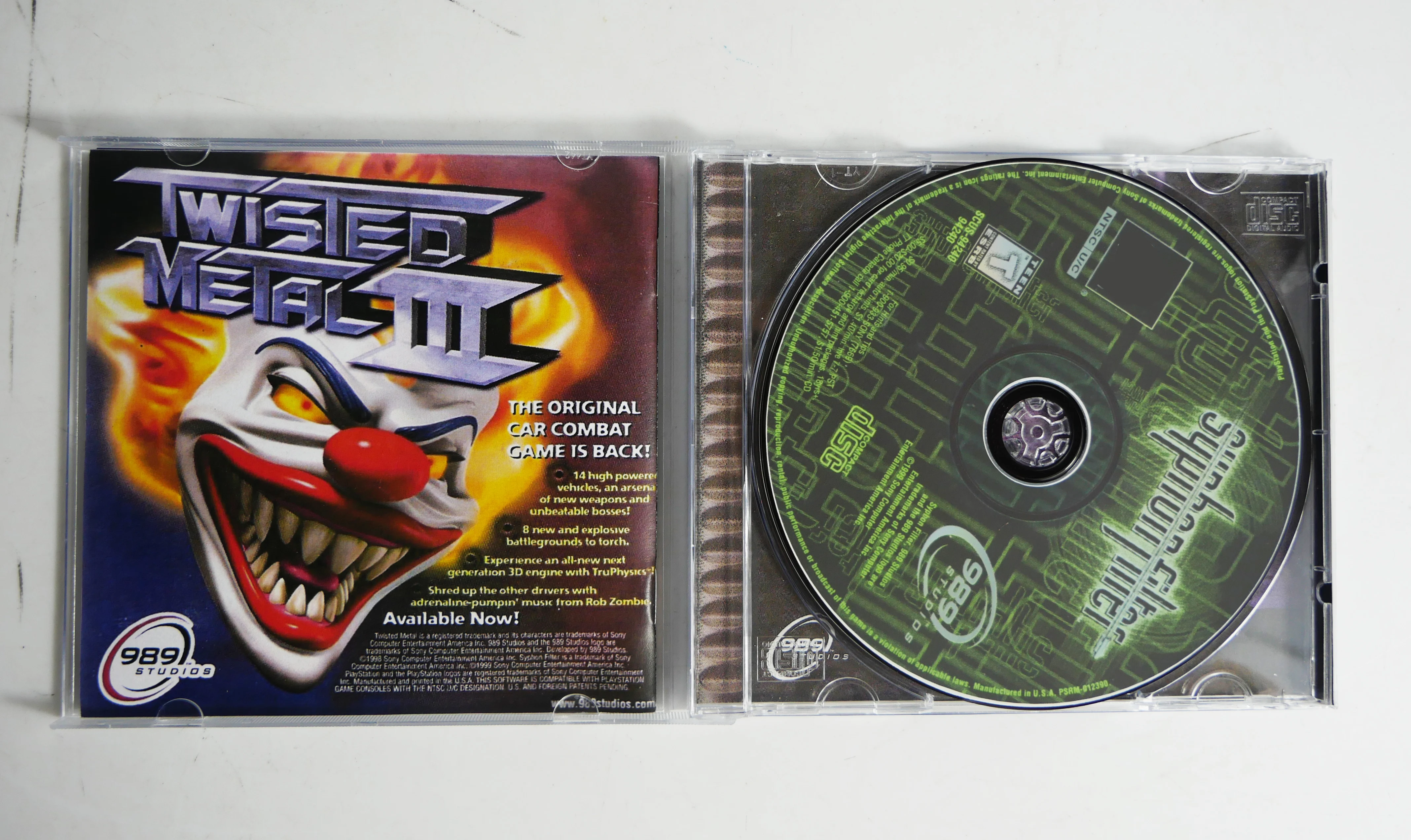 PS1 Copy Game Disc Syphon Filter With Manual Series Unlock Console Station1 Retro Optical Driver Video Game Parts