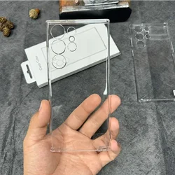 Ultra Thin Magnetic Transparent Phone Case For Samsung Galaxy S23 S22 Ultra S24 Plus Shockproof Back Cover Clear PC Hard Cases