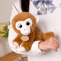 20cm/25cm Simulation Big-eyed Smile Golden Monkey Plush Toy Soft Stuffed Long Tail Monkey Doll Birthday Gift For Children